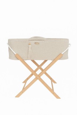 My Sweet Baby Kosz Mojżesza BOHO Handmade ze stojakiem - śmietanka