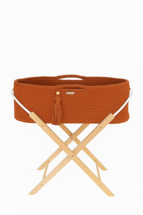 My Sweet Baby Kosz Mojżesza BOHO Handmade ze stojakiem - terracotta