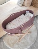 My Sweet Baby Kosz Mojżesza BOHO bawełniany Handmade z materacykiem - mauve