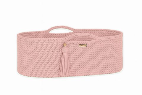 My Sweet Baby Kosz Mojżesza BOHO bawełniany Handmade z materacykiem - pastel pink