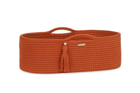 My Sweet Baby Kosz Mojżesza BOHO bawełniany Handmade z materacykiem - terracotta