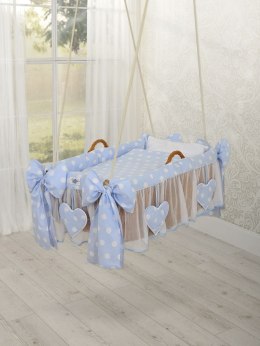 My Sweet Baby Kosz Mojżesza kołyska wisząca- Grochy na błękicie
