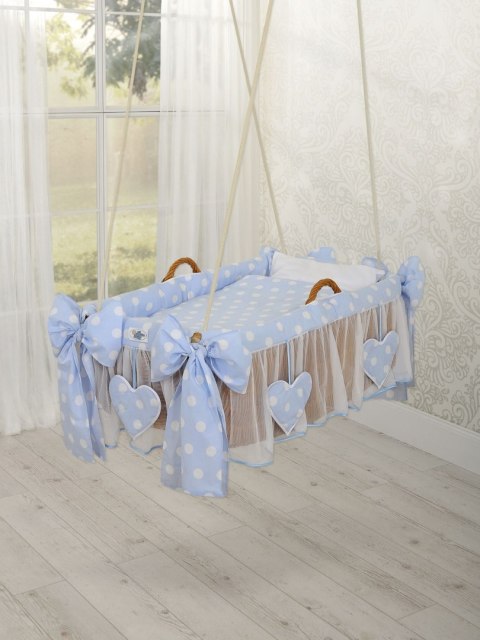 My Sweet Baby Kosz Mojżesza kołyska wisząca- Grochy na błękicie