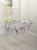 My Sweet Baby Kosz Mojżesza kołyska wisząca- Grochy na szarym