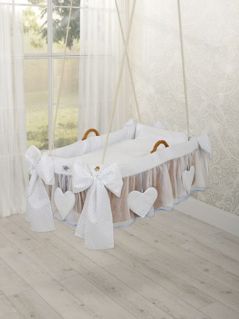 My Sweet Baby Kosz Mojżesza kołyska wisząca- Kropeczki błękitne