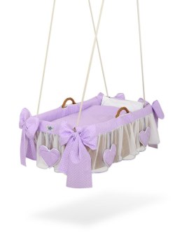 My Sweet Baby Kosz Mojżesza kołyska wisząca- Kropeczki fioletowe
