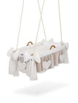 My Sweet Baby Kosz Mojżesza kołyska wisząca- Kropeczki szare
