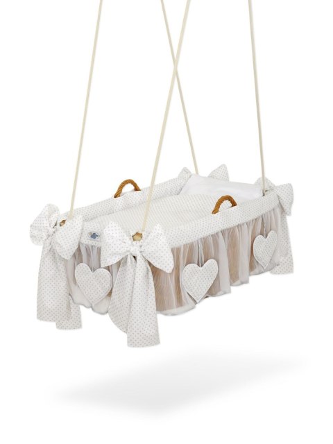 My Sweet Baby Kosz Mojżesza kołyska wisząca- Kropeczki szare
