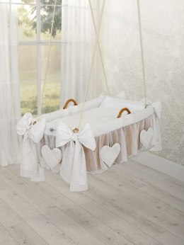 My Sweet Baby Kosz Mojżesza kołyska wisząca- Kropeczki szare