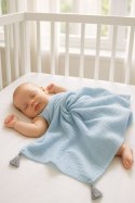 My Sweet Baby Muślinowy kocyk dla niemowląt z chwostami - blue