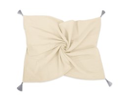 My Sweet Baby Muślinowy kocyk dla niemowląt z chwostami - cream