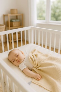 My Sweet Baby Muślinowy kocyk dla niemowląt z chwostami - cream