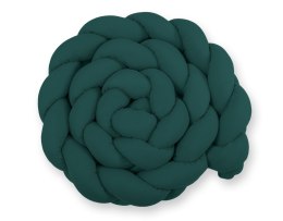 My Sweet Baby Ochraniacz warkocz pleciony do łóżeczka XXL - butelkowa zieleń