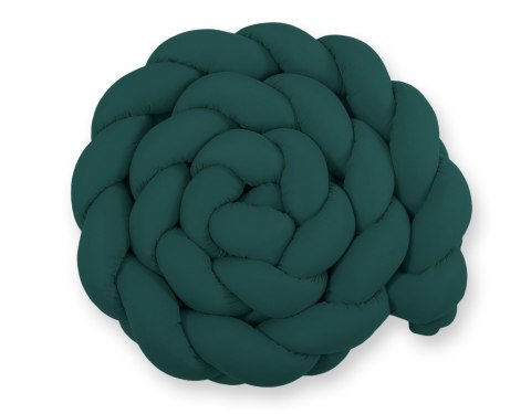 My Sweet Baby Ochraniacz warkocz pleciony do łóżeczka XXL - butelkowa zieleń