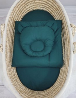 My Sweet Baby Pościel dla niemowląt z wypełnieniem kołderka i poduszka Miś - zestaw 2cz. - butelkowa zieleń