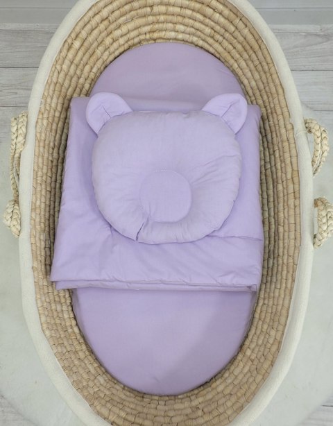 My Sweet Baby Pościel dla niemowląt z wypełnieniem kołderka i poduszka Miś - zestaw 2cz. - fioletowa