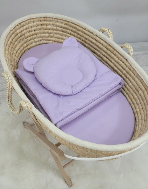 My Sweet Baby Pościel dla niemowląt z wypełnieniem kołderka i poduszka Miś - zestaw 2cz. - fioletowa