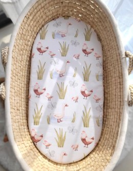 My Sweet Baby Prześcieradło bawełniane do kosza Mojżesza Boho wózka gondoli 75x35 cm - In the country