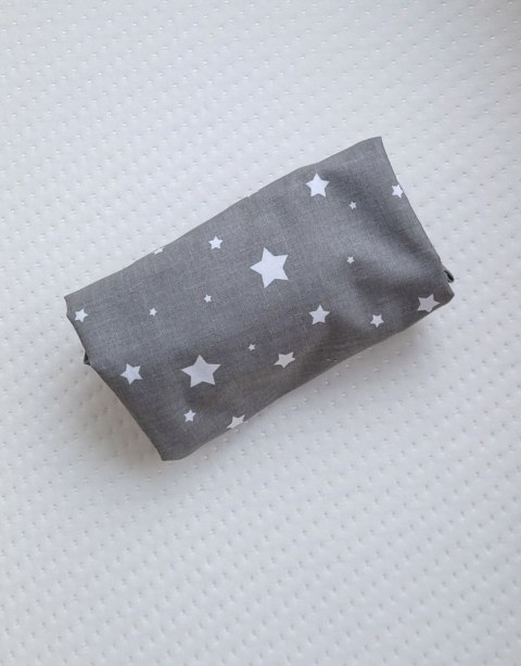 My Sweet Baby Prześcieradło bawełniane do kosza Mojżesza Boho wózka gondoli 75x35 cm - Mini gwiazdki na szarym