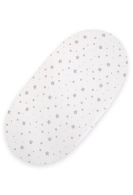 My Sweet Baby Prześcieradło bawełniane do kosza Mojżesza Boho wózka gondoli 75x35 cm - Mini gwiazdki szare