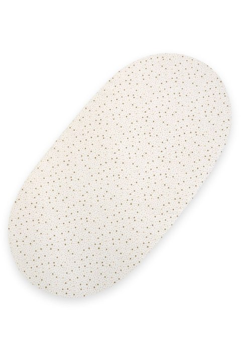 My Sweet Baby Prześcieradło bawełniane do kosza Mojżesza Boho wózka gondoli 75x35 cm - Mini gwiazdki złote