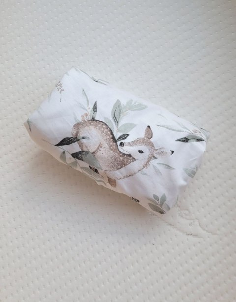 My Sweet Baby Prześcieradło bawełniane do kosza Mojżesza Boho wózka gondoli 75x35 cm - Woodland olive