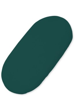 My Sweet Baby Prześcieradło bawełniane do kosza Mojżesza Boho wózka gondoli 75x35 cm - butelkowa zieleń