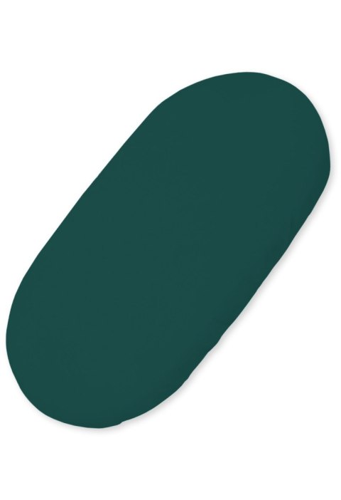 My Sweet Baby Prześcieradło bawełniane do kosza Mojżesza Boho wózka gondoli 75x35 cm - butelkowa zieleń