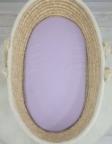 My Sweet Baby Prześcieradło bawełniane do kosza Mojżesza Boho wózka gondoli 75x35 cm - fioletowe