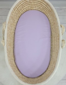 My Sweet Baby Prześcieradło bawełniane do kosza Mojżesza Boho wózka gondoli 75x35 cm - fioletowe