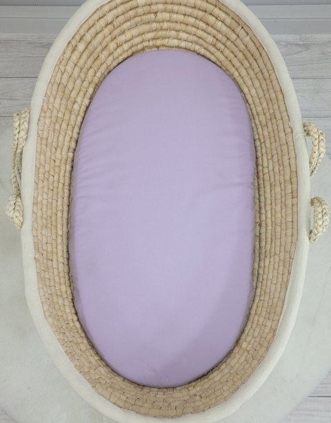 My Sweet Baby Prześcieradło bawełniane do kosza Mojżesza Boho wózka gondoli 75x35 cm - fioletowe