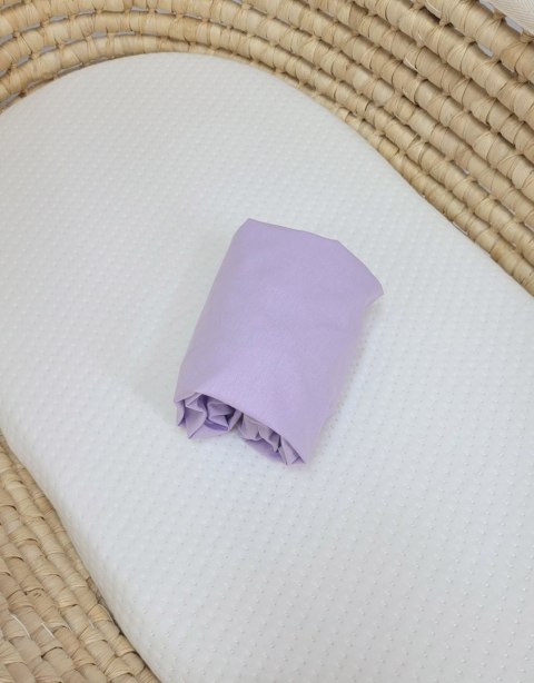 My Sweet Baby Prześcieradło bawełniane do kosza Mojżesza Boho wózka gondoli 75x35 cm - fioletowe