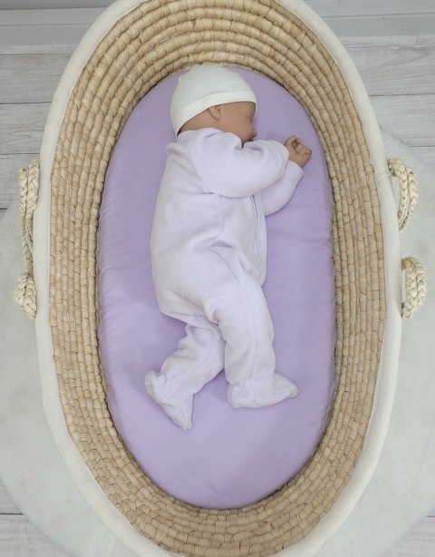 My Sweet Baby Prześcieradło bawełniane do kosza Mojżesza Boho wózka gondoli 75x35 cm - fioletowe