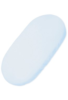 My Sweet Baby Prześcieradło bawełniane do kosza Mojżesza Boho wózka gondoli 75x35 cm - niebieskie