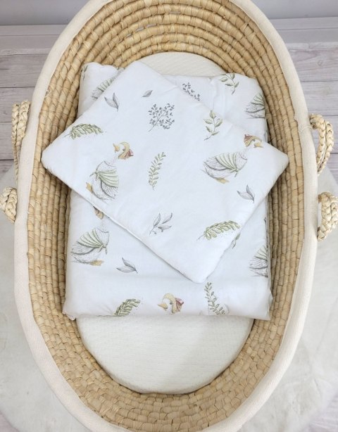 Bobono Komplet pościeli dla niemowląt z wypełnieniem 2-cz 75x100cm NEWBORN - Gąski
