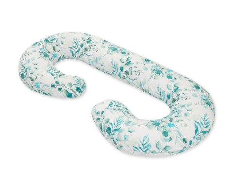 Bobono Poduszka ciążowa typu C dla kobiet w ciąży do spania karmienia + zdejmowana poszewka - Eucaliptus