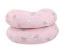 Bobono Poduszka ciążowa typu C dla kobiet w ciąży do spania karmienia + zdejmowana poszewka - Króliczki róż
