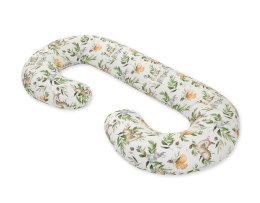 Bobono Poduszka ciążowa typu C dla kobiet w ciąży do spania karmienia + zdejmowana poszewka- Woodland green