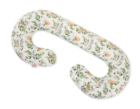 Bobono Poduszka ciążowa typu C dla kobiet w ciąży do spania karmienia + zdejmowana poszewka- Woodland green