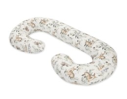 Bobono Poduszka ciążowa typu C dla kobiet w ciąży do spania karmienia + zdejmowana poszewka- Woodland olive