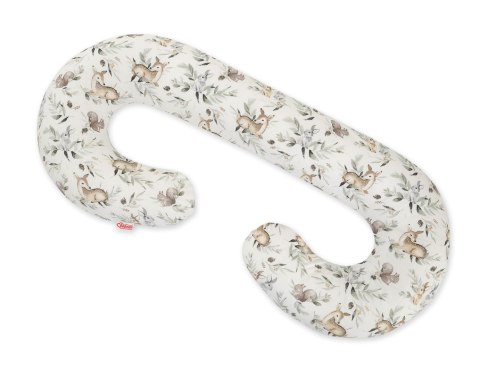 Bobono Poduszka ciążowa typu C dla kobiet w ciąży do spania karmienia + zdejmowana poszewka- Woodland olive