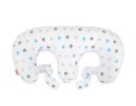 Bobono Poduszka rogal do karmienia bliźniąt + zdejmowana poszewka - gwiazdy szaro-niebieskie