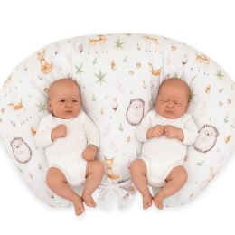 Bobono Poduszka rogal do karmienia bliźniąt + zdejmowana poszewka - leśna delikatność