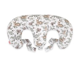 Bobono Poduszka rogal do karmienia bliźniąt + zdejmowana poszewka - woodland olive