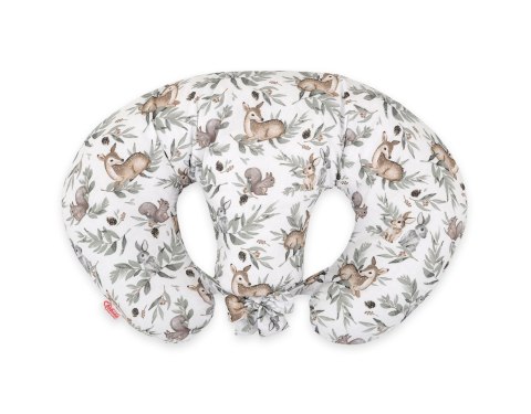 Bobono Poduszka rogal do karmienia bliźniąt + zdejmowana poszewka - woodland olive