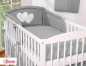 Bobono Pościel 3-cz 135x100 - Serduszka antracyt