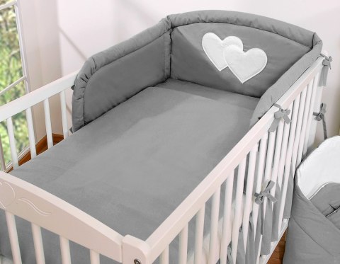 Bobono Pościel 3-cz 135x100 - Serduszka antracyt