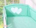 Bobono Pościel 3-cz 135x100 - Wiszące serduszka miętowe