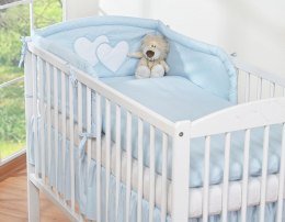 Bobono Pościel 3 częściowa 135x100 - Serduszka niebieskie