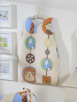 Bobono Śpiworek dla dzieci bawełniany M 6-12 mcy TOG 2.5 całoroczny ZOO kremowe